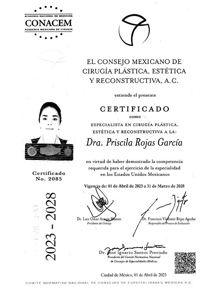 Cancun plastic surgeon doctor certificate