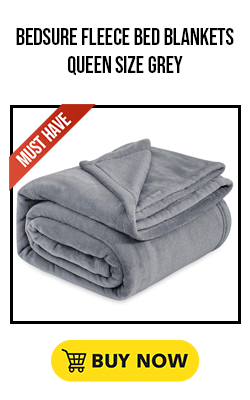 Image of Bedsure Fleece Bed Blankets Queen Size Grey - Soft Lightweight Plush
